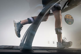 Runner attached to measuring devices in Mason SMART Lab