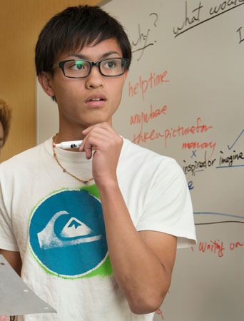 INTO Mason student in classroom