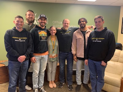 Jennifer Connors with the Office of Military Services team