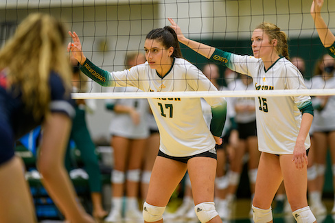 girls on a volleyball court