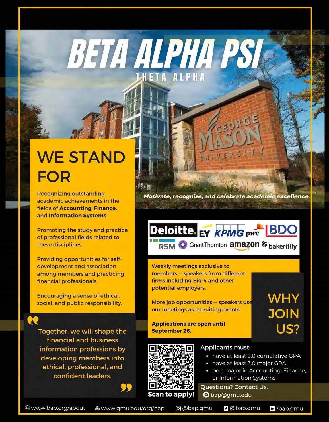 Betal Alpha Psi Information Flyer